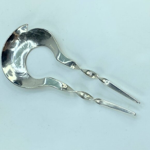 Old Pawn Navajo Sterling Silver Hair Comb, Stick Hair Pin 20.8g 4.5\